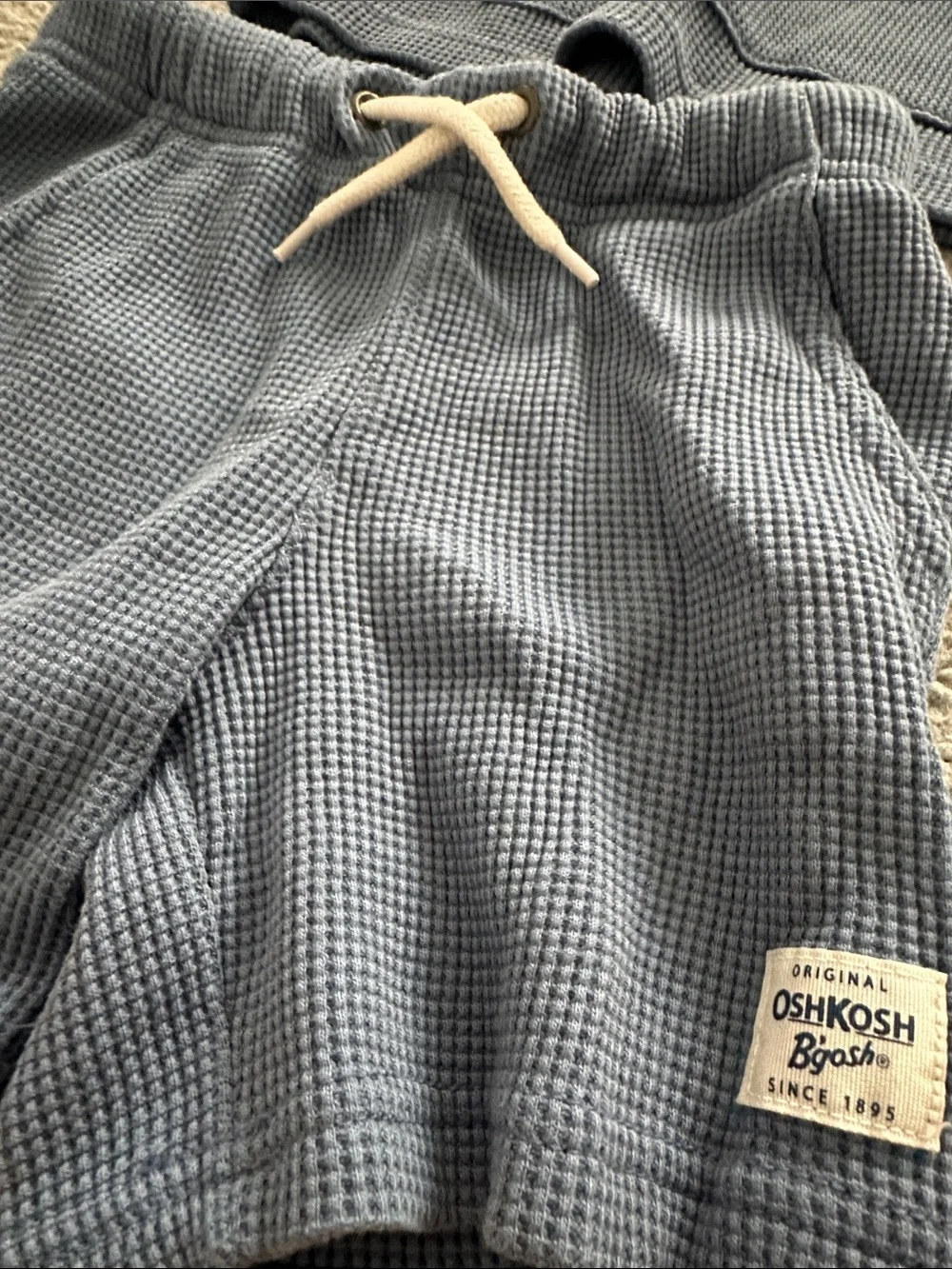 OshKosh B'gosh Slate Gray & Sky Blue Waffle Knit Kids Sets